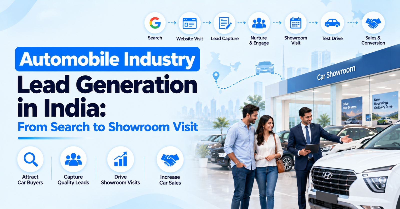 Automobile Industry Lead Generation in India: From Search to Showroom Visit