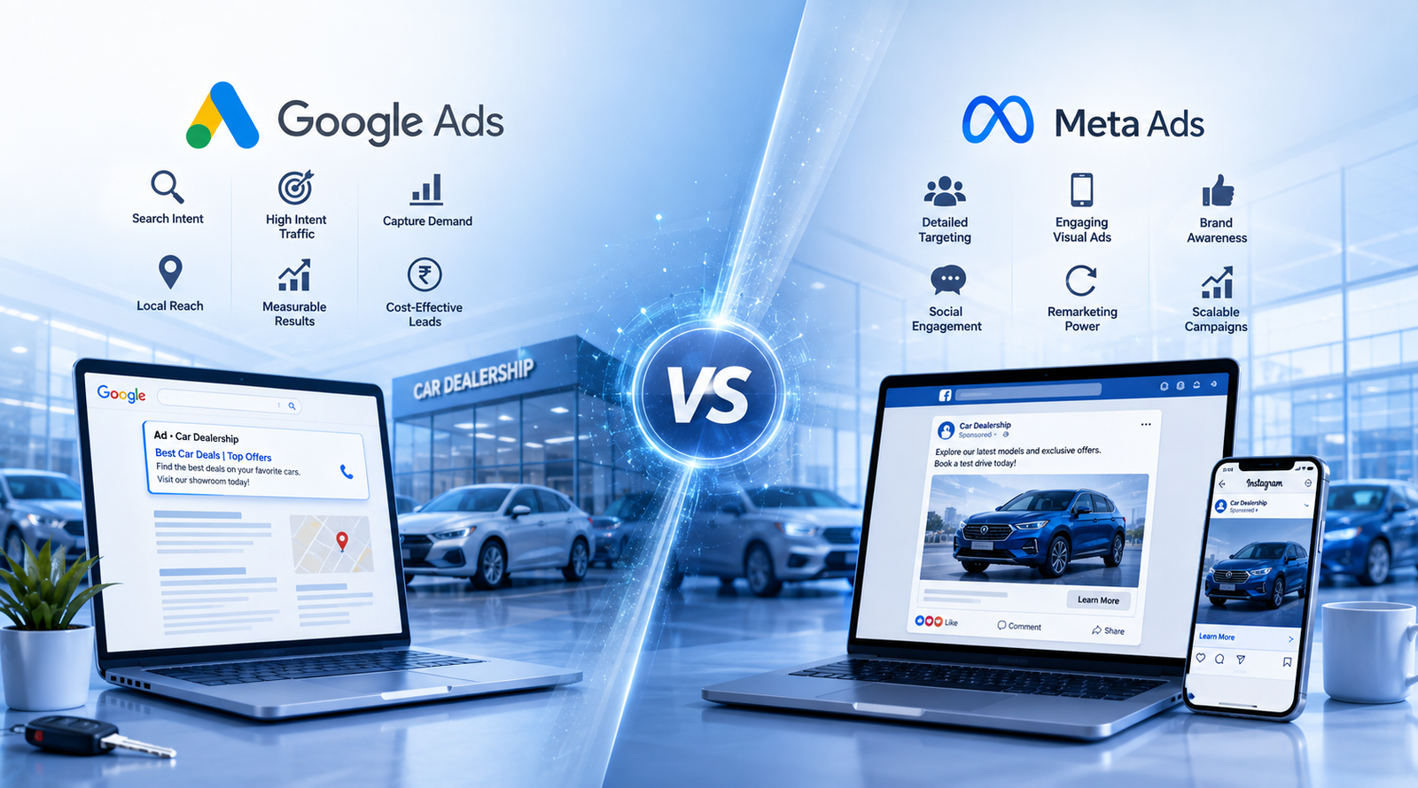Google Ads vs Meta Ads for Car Dealerships: Which Delivers Better ROI