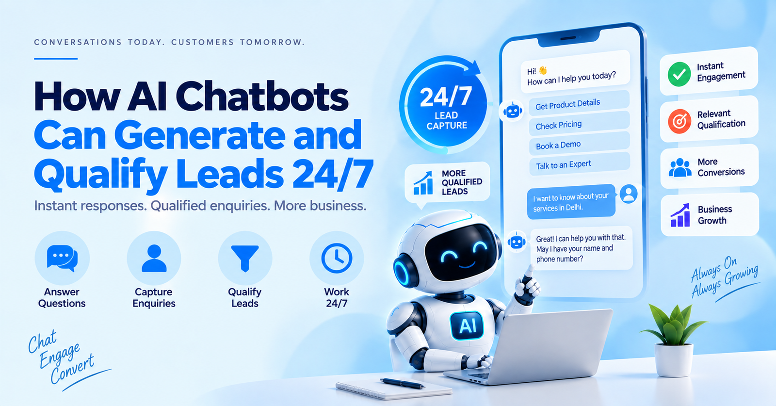 How AI Chatbots Can Generate and Qualify Leads 24/7