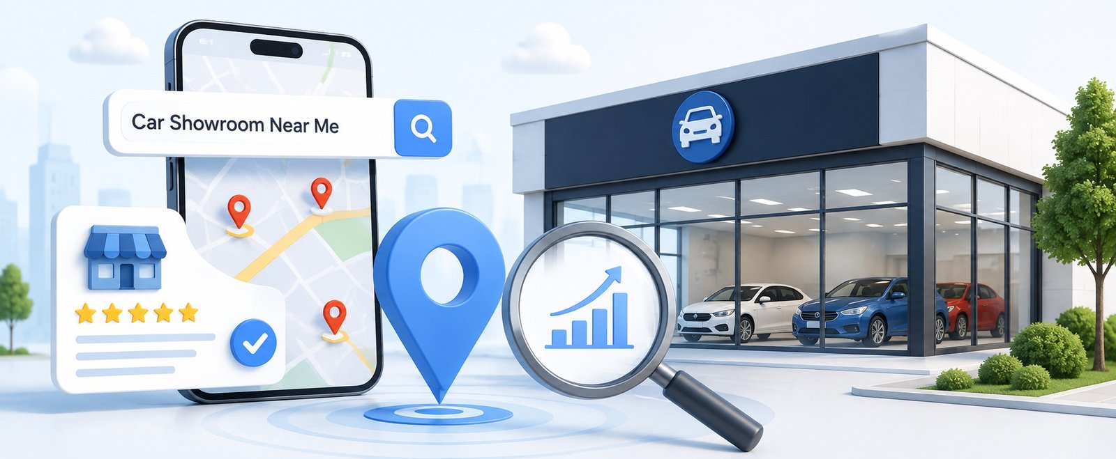Local SEO for Dealerships: Ranking for "Car Showroom Near Me"
